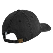 Mid Phrase Embroidered Pigment Dyed Wash Caps - Black OSFM