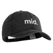Mid Phrase Embroidered Pigment Dyed Wash Caps - Black OSFM