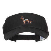 German Shepherd Embroidered Pro Style Cotton Washed Visor