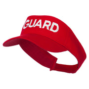 Guard Embroidered Cotton Twill Sun Visor