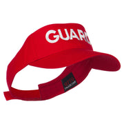 Guard Embroidered Cotton Twill Sun Visor