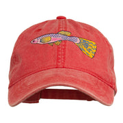 Guppy Fish Embroidered Washed Cap