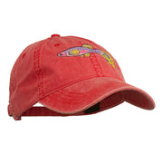 Guppy Fish Embroidered Washed Cap