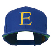 Greek Alphabet Epsilon Embroidered Flat Bill Cap