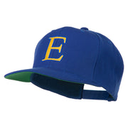 Greek Alphabet Epsilon Embroidered Flat Bill Cap