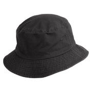 Stay Cool Phrase Embroidered Cotton Twill Bucket Hat - Charcoal M