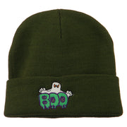 Halloween Ghost Boo Embroidered Long Beanie