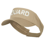 Guard Embroidered Cotton Twill Sun Visor