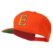 Greek Alphabet Epsilon Embroidered Flat Bill Cap