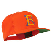 Greek Alphabet Epsilon Embroidered Flat Bill Cap