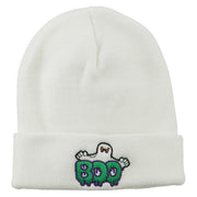 Halloween Ghost Boo Embroidered Long Beanie