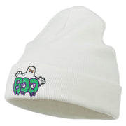 Halloween Ghost Boo Embroidered Long Beanie