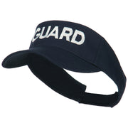 Guard Embroidered Cotton Twill Sun Visor