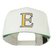 Greek Alphabet Epsilon Embroidered Flat Bill Cap