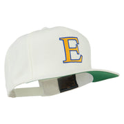 Greek Alphabet Epsilon Embroidered Flat Bill Cap