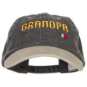 Grandpa Fishing Embroidered Low Cap