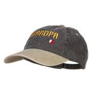 Grandpa Fishing Embroidered Low Cap