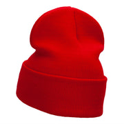 U.S. Dog Tags Embroidered Long Knitted Beanie