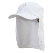 Cute Koala Sign Embroidered Flap Hats - White OSFM