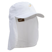 Cute Koala Sign Embroidered Flap Hats - White OSFM