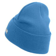 Licensed Combat Infantryman Embroidered 12 Inch Long Knitted Beanie - Sky-Blue OSFM