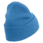 Licensed Combat Infantryman Embroidered 12 Inch Long Knitted Beanie - Sky-Blue OSFM