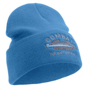 Licensed Combat Infantryman Embroidered 12 Inch Long Knitted Beanie - Sky-Blue OSFM