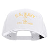 Licensed US Navy USN CPO Retired Embroidered Flexfit Mesh Trucker Cap - White OSFM