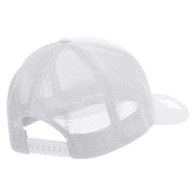 Licensed US Navy USN CPO Retired Embroidered Flexfit Mesh Trucker Cap - White OSFM