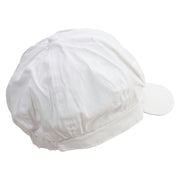 Saguaro National Park Embroidered Cotton Elastic Newsboy Cap - White OSFM