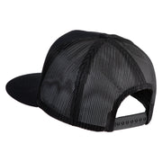 Take It Easy Graffiti Embroidered Mesh Snapback Cap - Black OSFM
