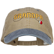 Grandpa Fishing Embroidered Low Cap