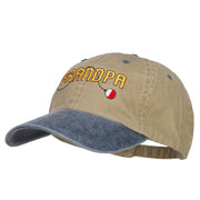 Grandpa Fishing Embroidered Low Cap