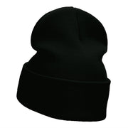 U.S. Dog Tags Embroidered Long Knitted Beanie