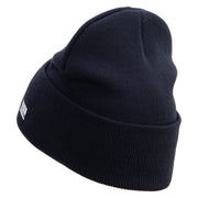 Licensed Combat Infantryman Embroidered 12 Inch Long Knitted Beanie - Navy OSFM