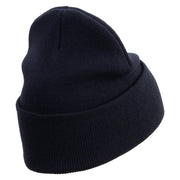 Licensed Combat Infantryman Embroidered 12 Inch Long Knitted Beanie - Navy OSFM