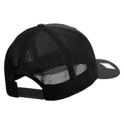 Licensed US Navy USN CPO Retired Embroidered Flexfit Mesh Trucker Cap - Black OSFM