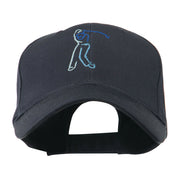 Male Golfer Outline Embroidered Cap