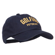 Golfing Veteran Embroidered Washed Cap