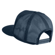 Take It Easy Graffiti Embroidered Mesh Snapback Cap - Navy OSFM