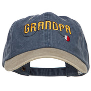 Grandpa Fishing Embroidered Low Cap