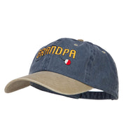 Grandpa Fishing Embroidered Low Cap