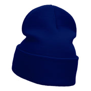 U.S. Dog Tags Embroidered Long Knitted Beanie