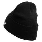 Licensed Combat Infantryman Embroidered 12 Inch Long Knitted Beanie - Black OSFM