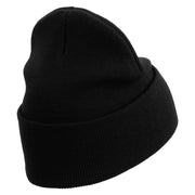 Licensed Combat Infantryman Embroidered 12 Inch Long Knitted Beanie - Black OSFM