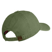 9 AF Ninth Air Force Veteran Embroidered Washed Solid Pigment Dyed Cotton Twill Brass Buckle Cap - Olive OSFM