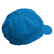 Saguaro National Park Embroidered Cotton Elastic Newsboy Cap - Turquoise OSFM