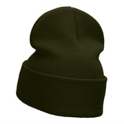 U.S. Dog Tags Embroidered Long Knitted Beanie