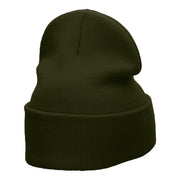 U.S. Dog Tags Embroidered Long Knitted Beanie