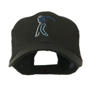 Male Golfer Outline Embroidered Cap